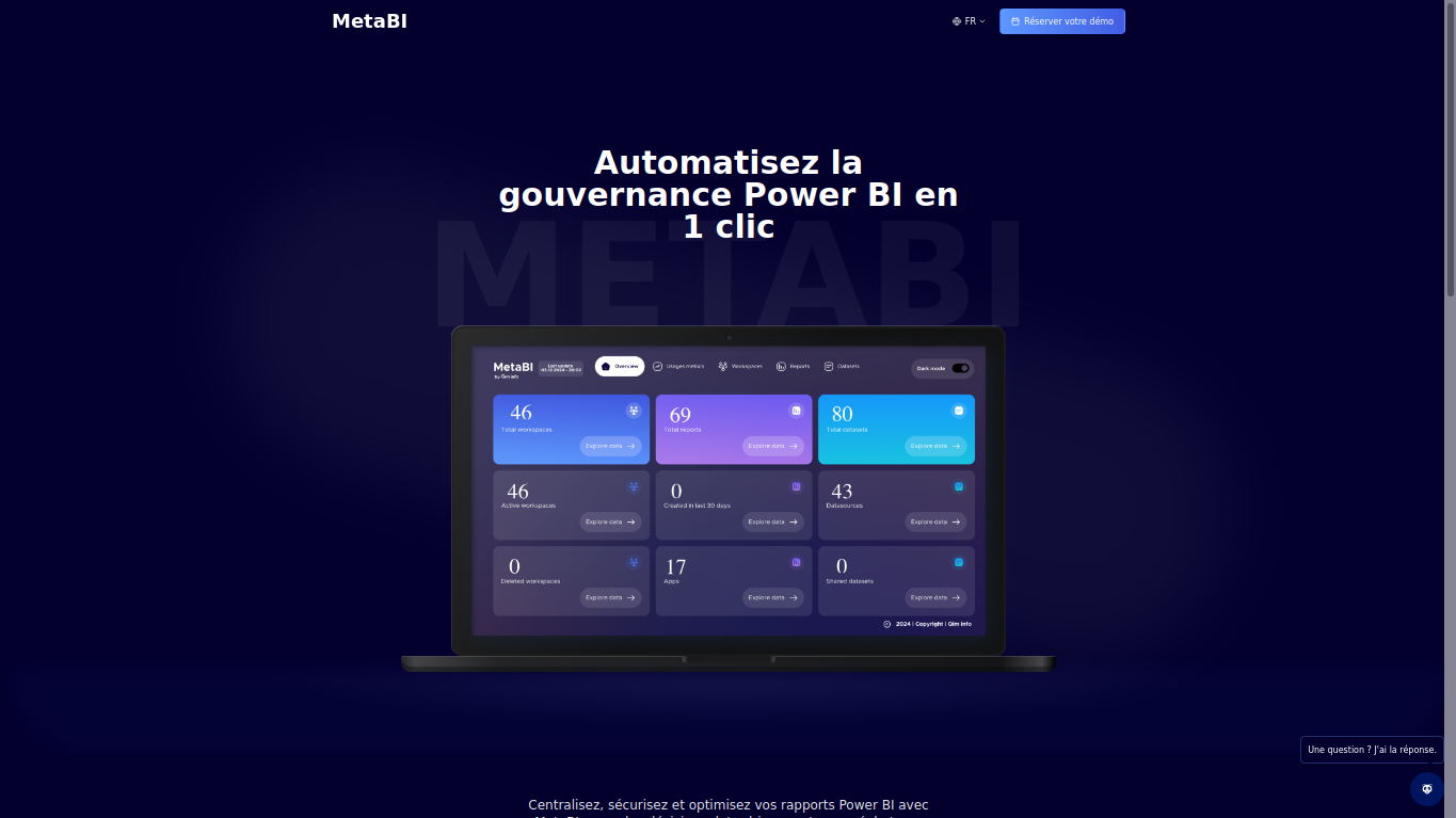 Site vitrine MetaBI